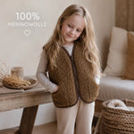 Kinderweste Merino Muster – atmungsaktiv & hautfreundlich