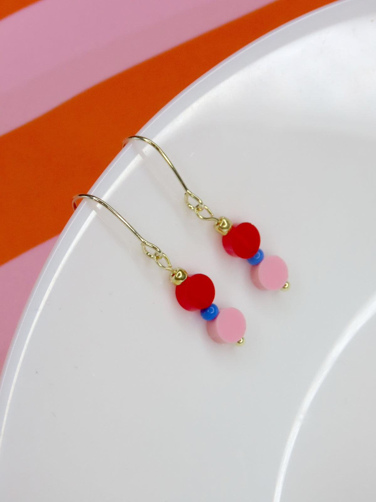 Color Treats Ohrringe Bubblegum mit gold filled Elementen