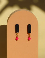 Black and Pink Paula Ohrringe