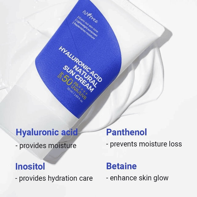 ISNTREE Hyaluronic Acid Natural Sun Cream SPF50 PA++++
