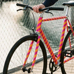 Muster Candy Stripes - Bunte Pastel Streifen Fahrradfolie