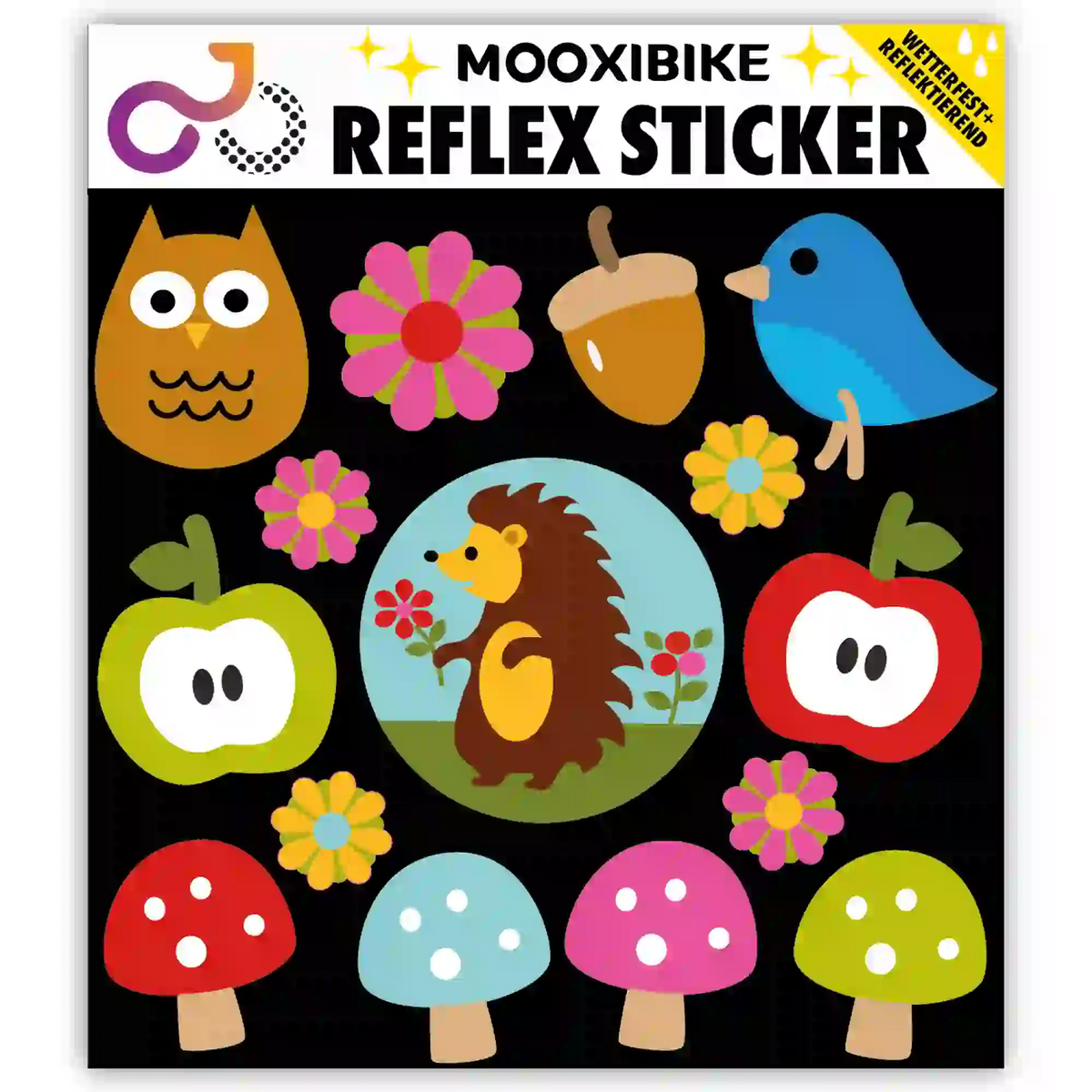 Fahrrad Aufkleber Woodland - Waldfreunde reflektierende Sticker