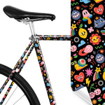 Muster Funny Peace - Regenbogen Comic Fahrradfolie