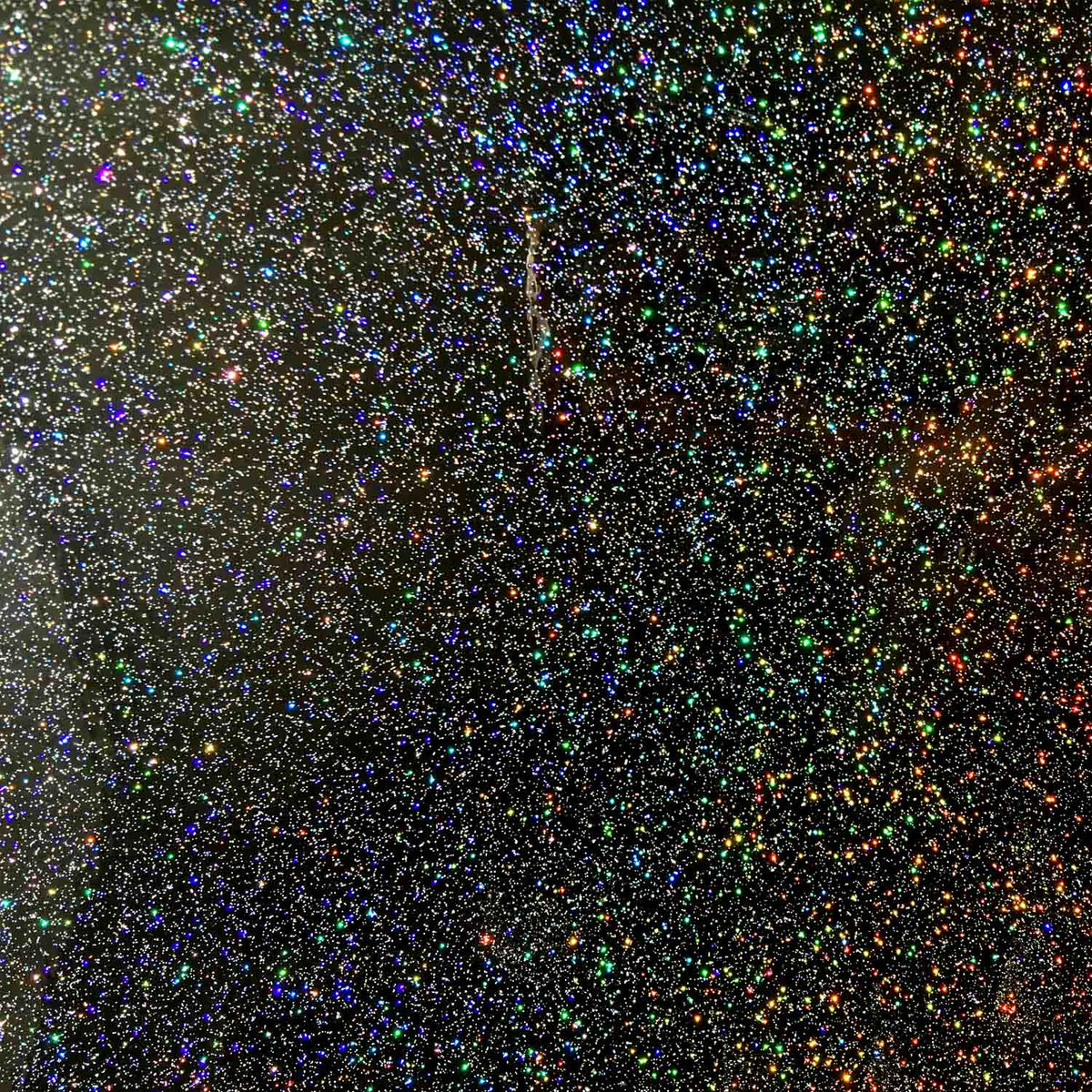 Glossy Galaxy Black - Glitzer Schwarz Glanz Rahmenschutzfolie