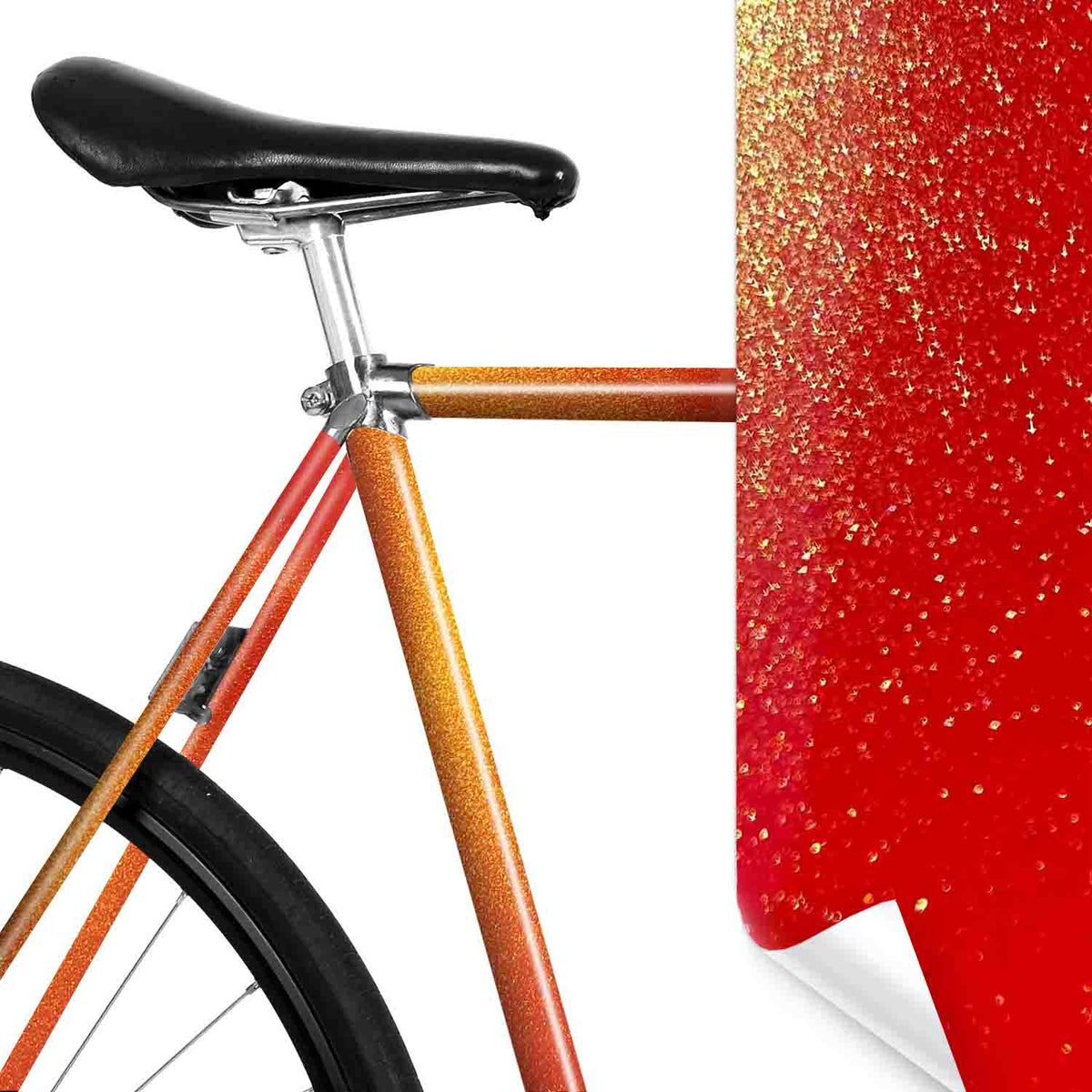 Glossy Galaxy Orange - Glitzer Glanz Rahmenschutzfolie