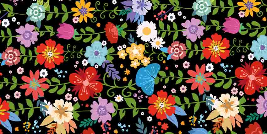 Panel reflektierender Aufkleber Sommer Blumen