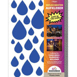 Reflektor Folie Rain - Regentropfen Blau – 2 Bögen