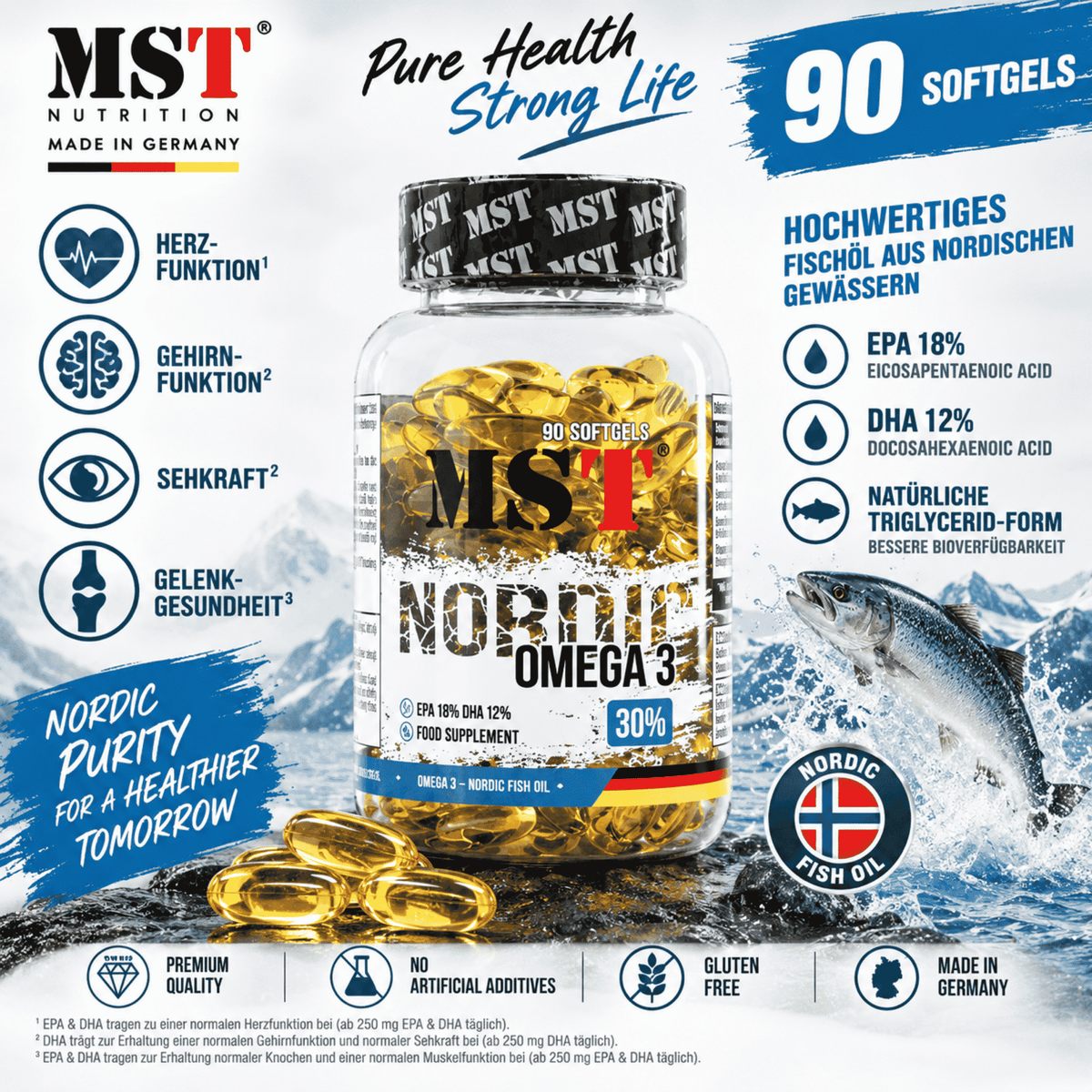 MST - Omega 3 Nordic Fish Oil 90 caps