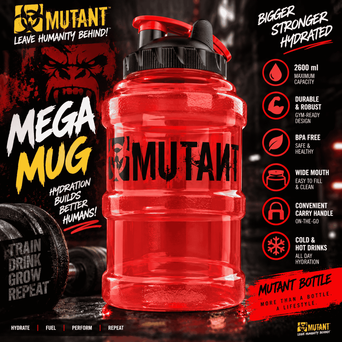 Mutant Mega Mug  (2600ml) Mutant Bottle