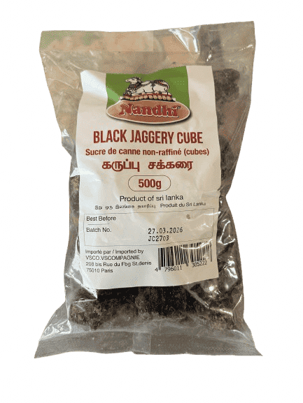Nandhi Black Jaggery Cube 500g - Namma Markt