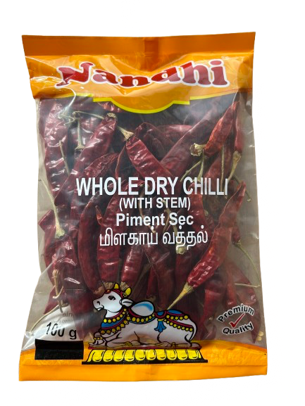 Nandhi Whole Dry Red Chilli with stem 1kg - Namma Markt