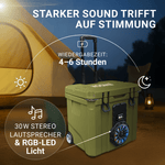 NooMii BeatRoller 35 – Rollbare Kühlbox mit Bluetooth-Lautsprecher (35L)