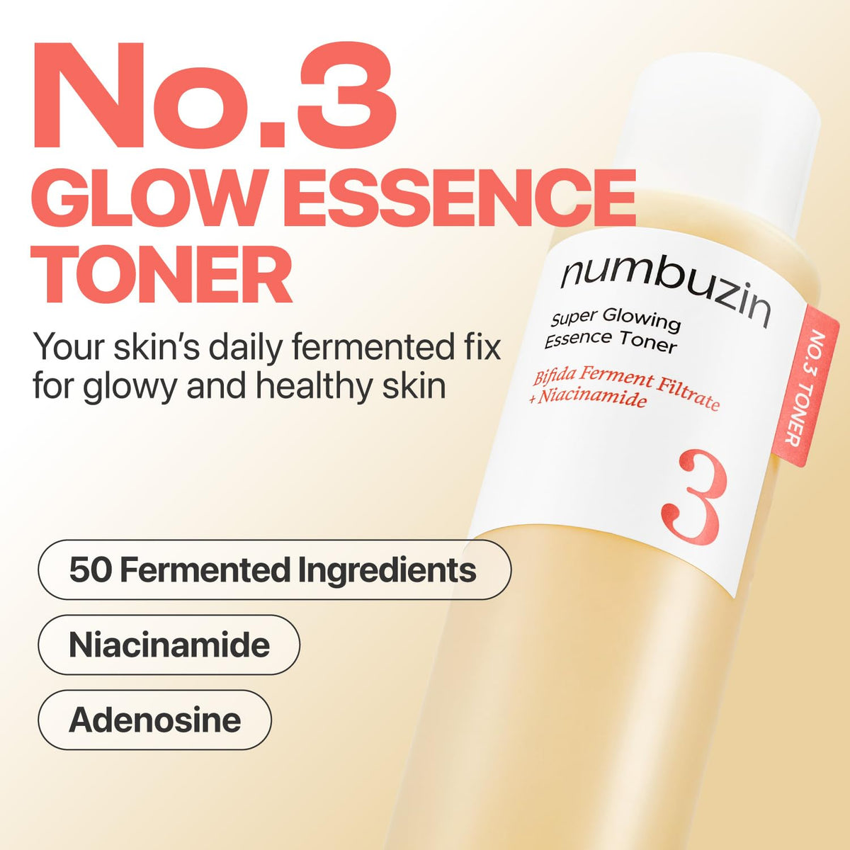 Numbuzin No.3 Super Glowing Essence Toner 200ml