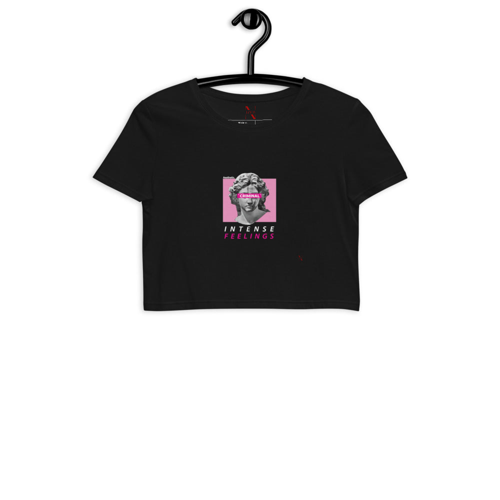 Criminal Antique Graphic Crop Top Design 2
