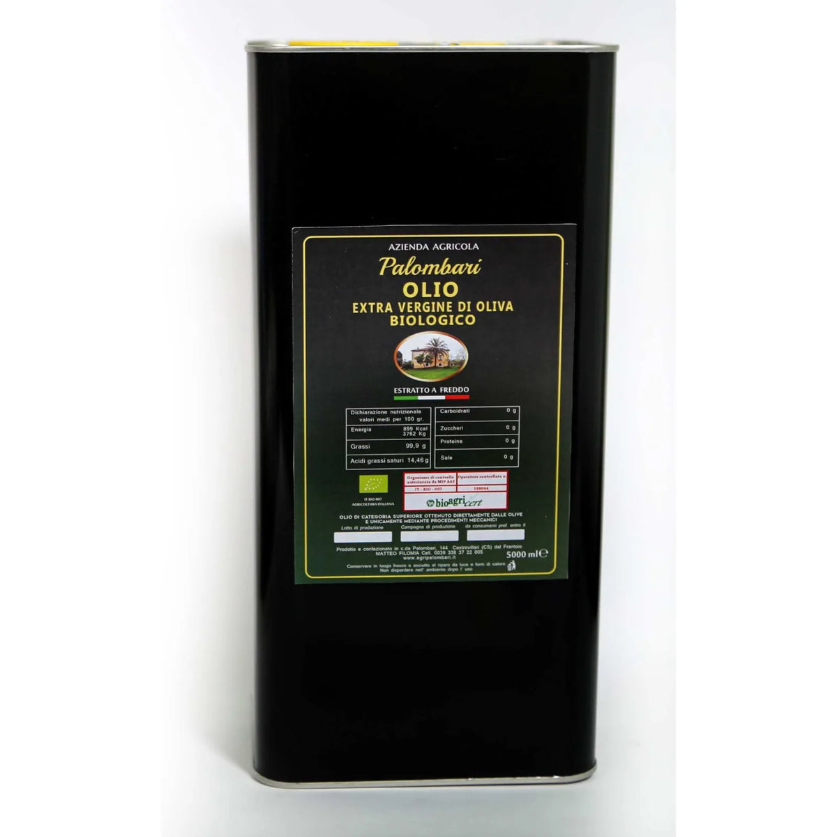 Palombari – Bio Olivenöl Extra Vergine (Kanister)