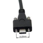 USB 3.1 Kabel 8 m Typ C Stecker zu 3.0 Typ A Stecker Schraube in Schwarz | System-S