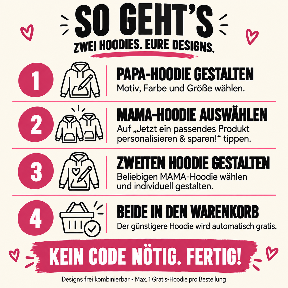 PAPA Hoodie MINIMAL personalisiert