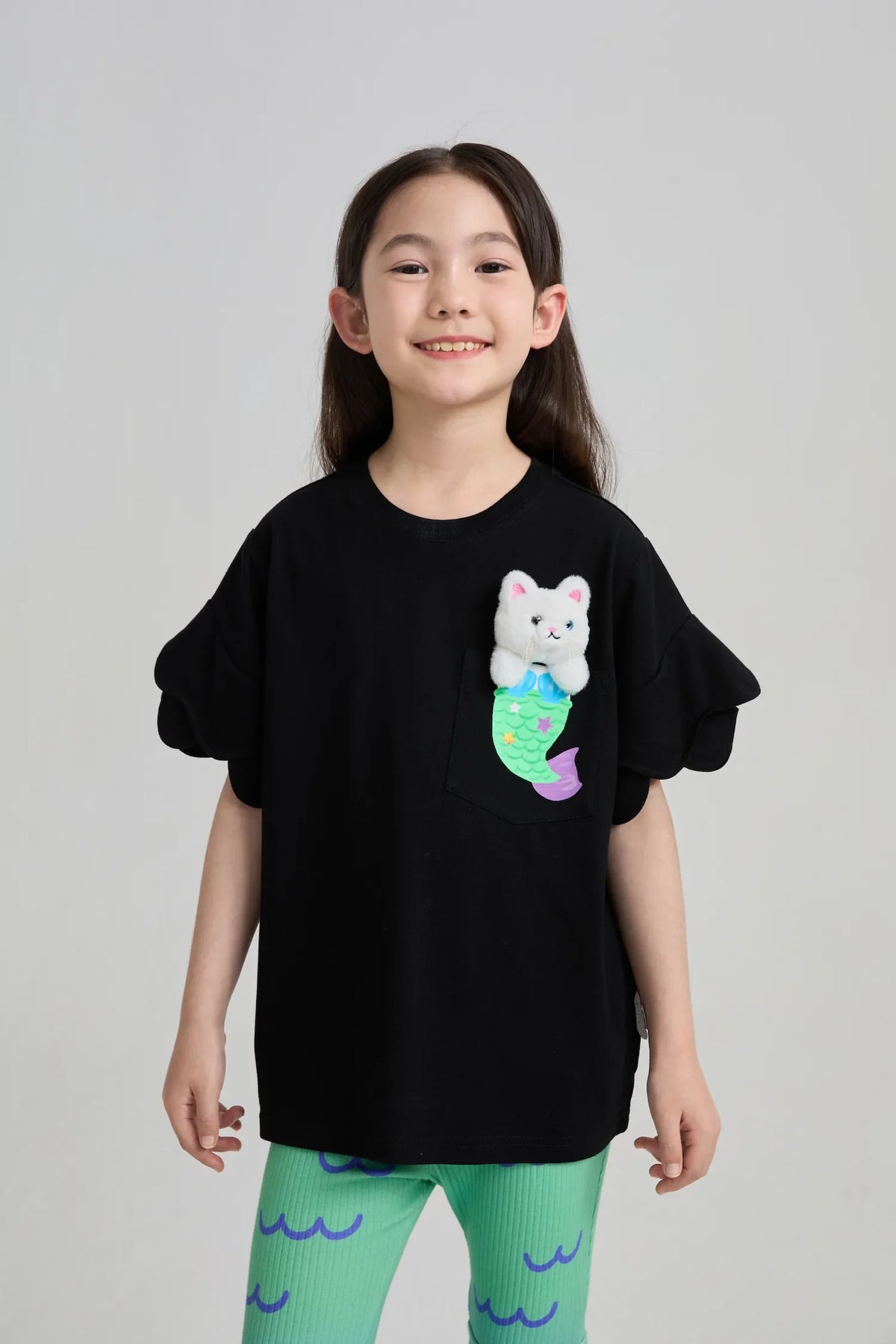Mermaid Cat Plush Doll Tee