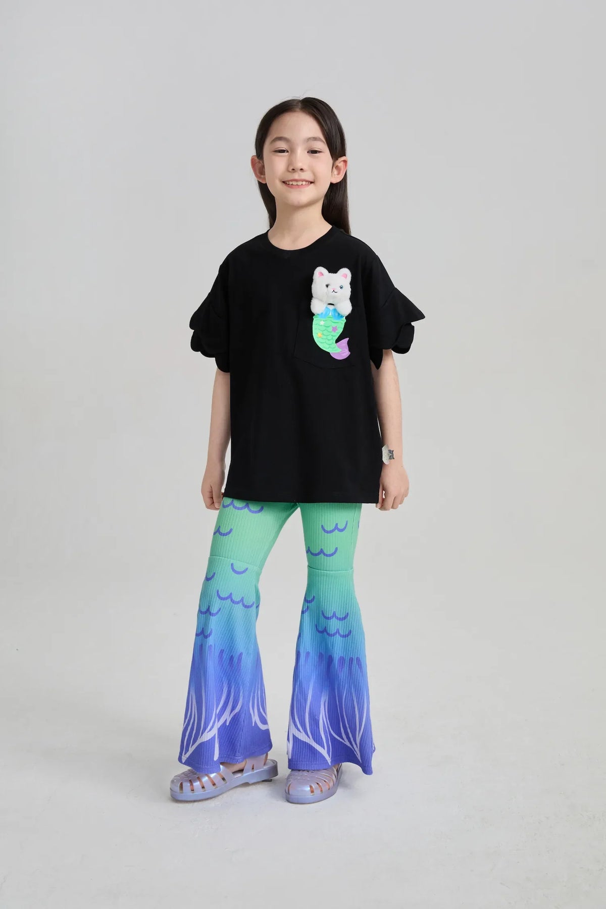 Mermaid Cat Plush Doll Tee