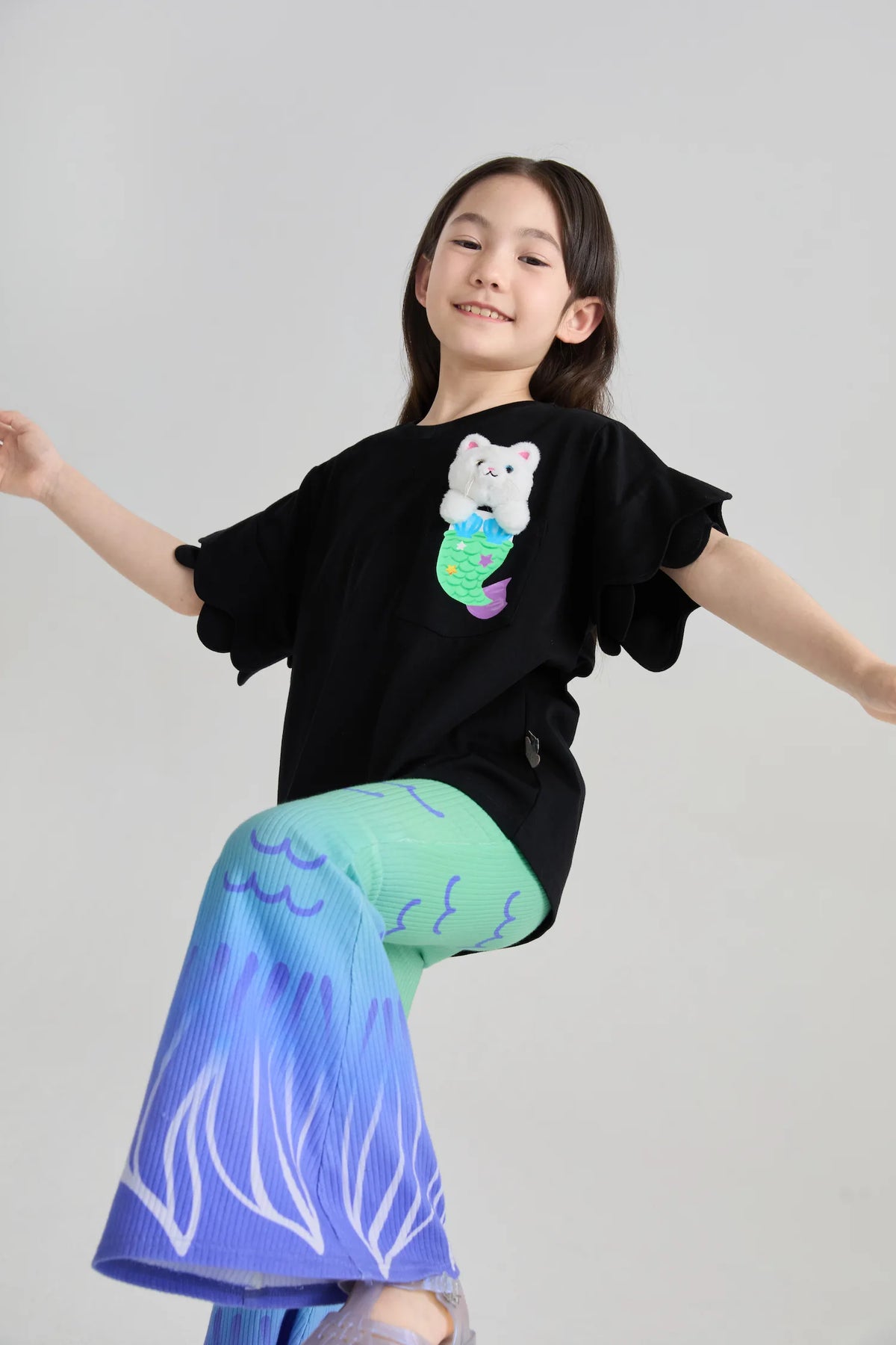 Mermaid Cat Plush Doll Tee
