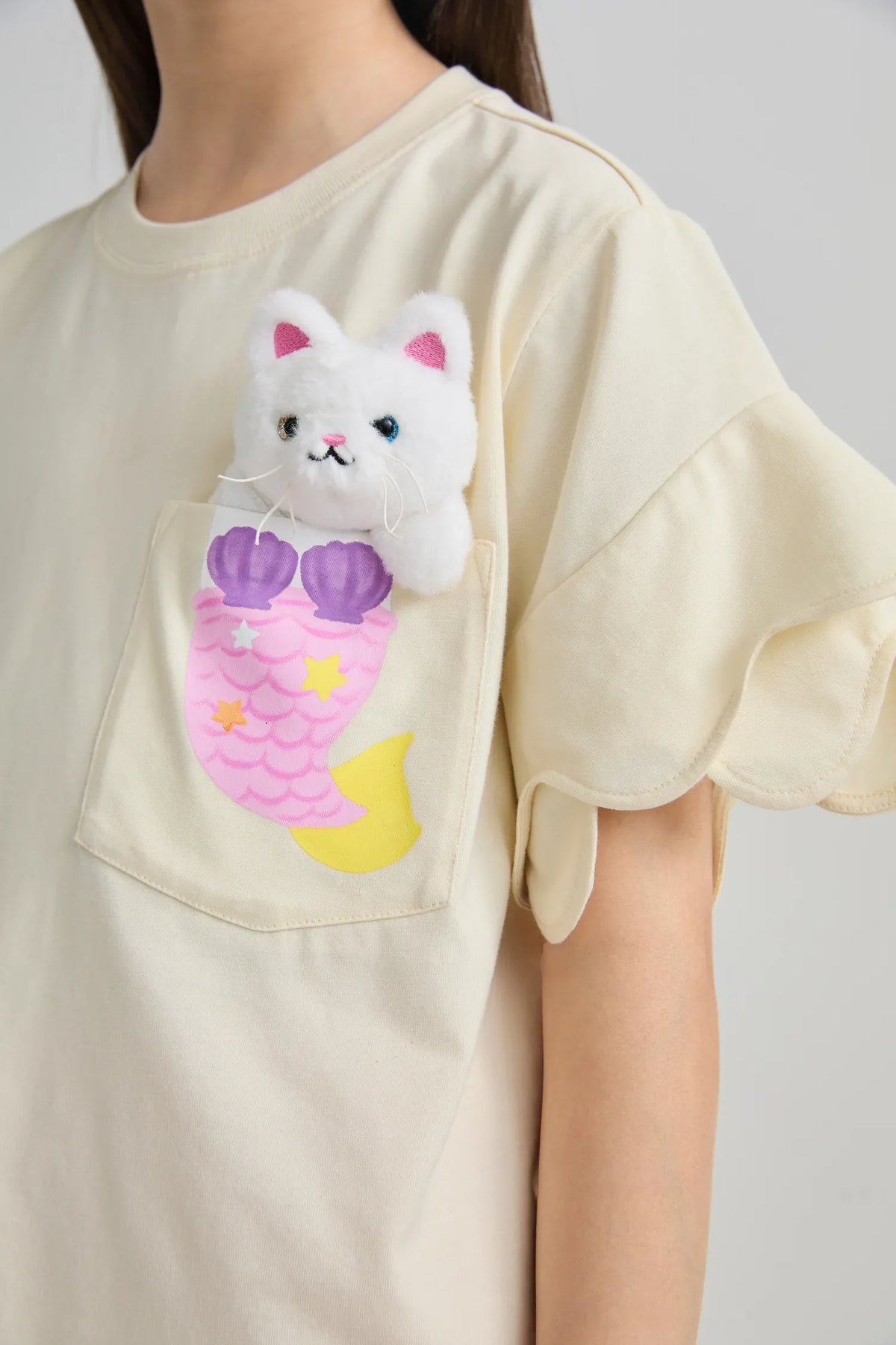 Mermaid Cat Plush Doll Tee