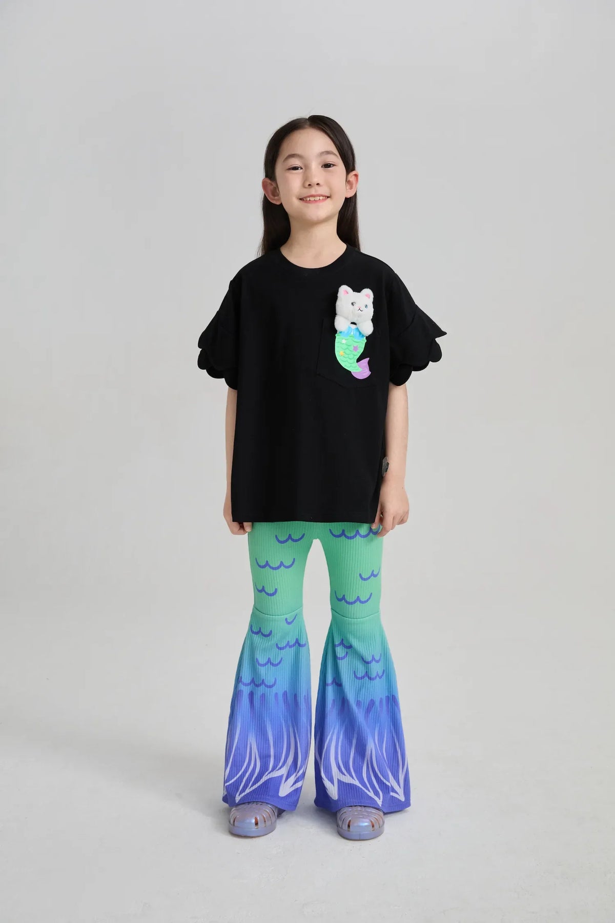 Mermaid Cat Plush Doll Tee