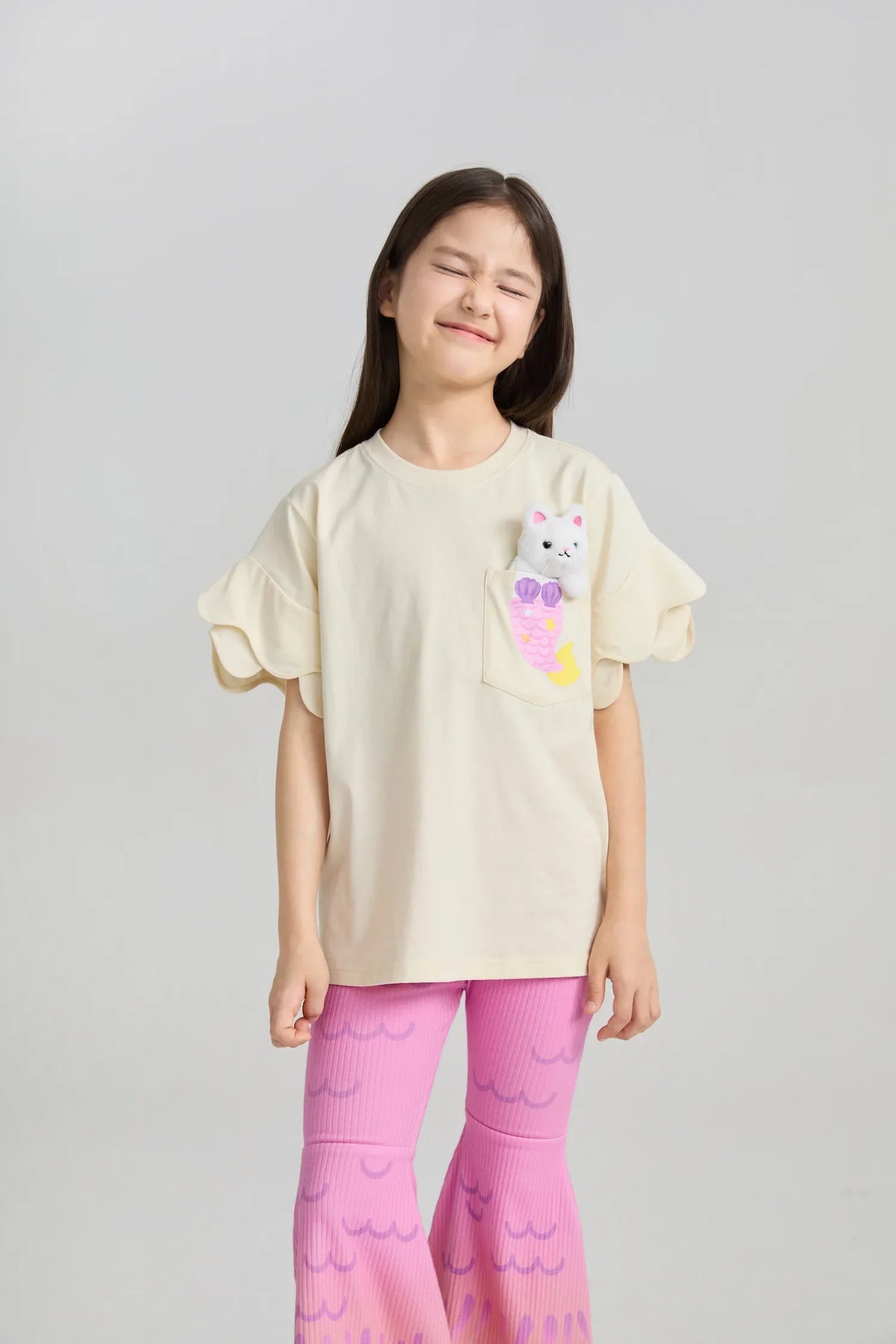 Mermaid Cat Plush Doll Tee