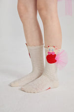 Mermaid Cat Shell Embroidered Socks