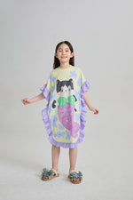 Mermaid Cat Hawaiian Ruffle Dress