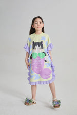 Mermaid Cat Hawaiian Ruffle Dress