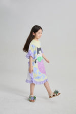 Mermaid Cat Hawaiian Ruffle Dress