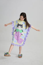 Mermaid Cat Hawaiian Ruffle Dress