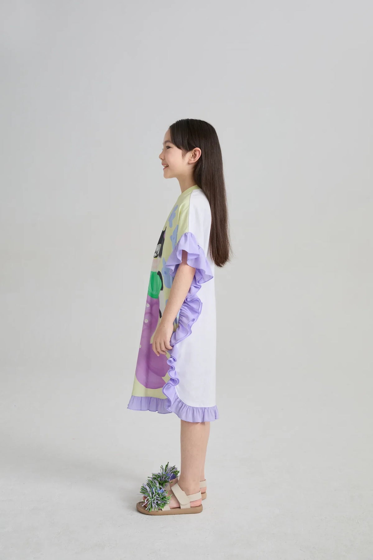 Mermaid Cat Hawaiian Ruffle Dress