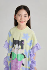 Mermaid Cat Hawaiian Ruffle Dress