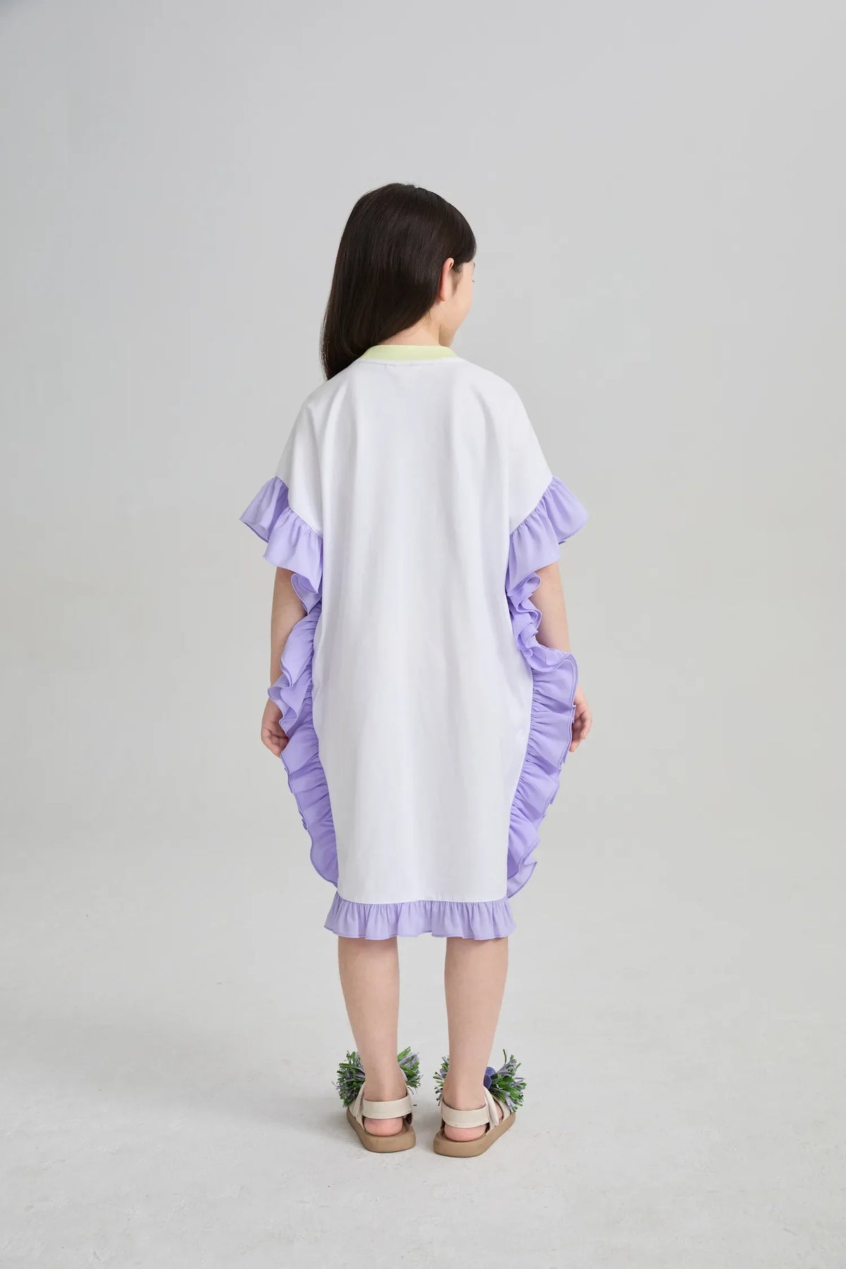 Mermaid Cat Hawaiian Ruffle Dress