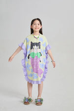 Mermaid Cat Hawaiian Ruffle Dress