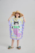 Mermaid Cat Hawaiian Ruffle Dress