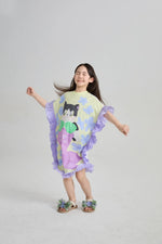 Mermaid Cat Hawaiian Ruffle Dress