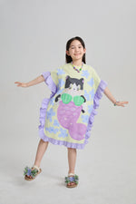 Mermaid Cat Hawaiian Ruffle Dress