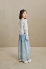 Denim Joggers with Wing Print