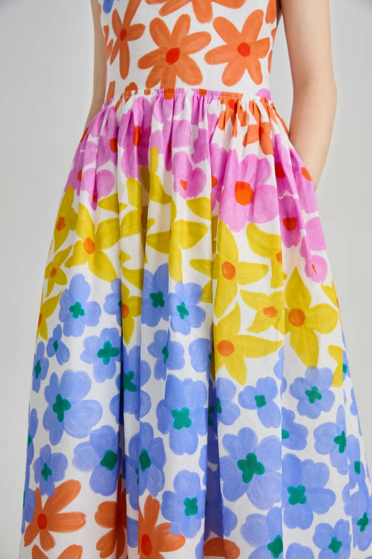 Tropical Linen Vacation Dress