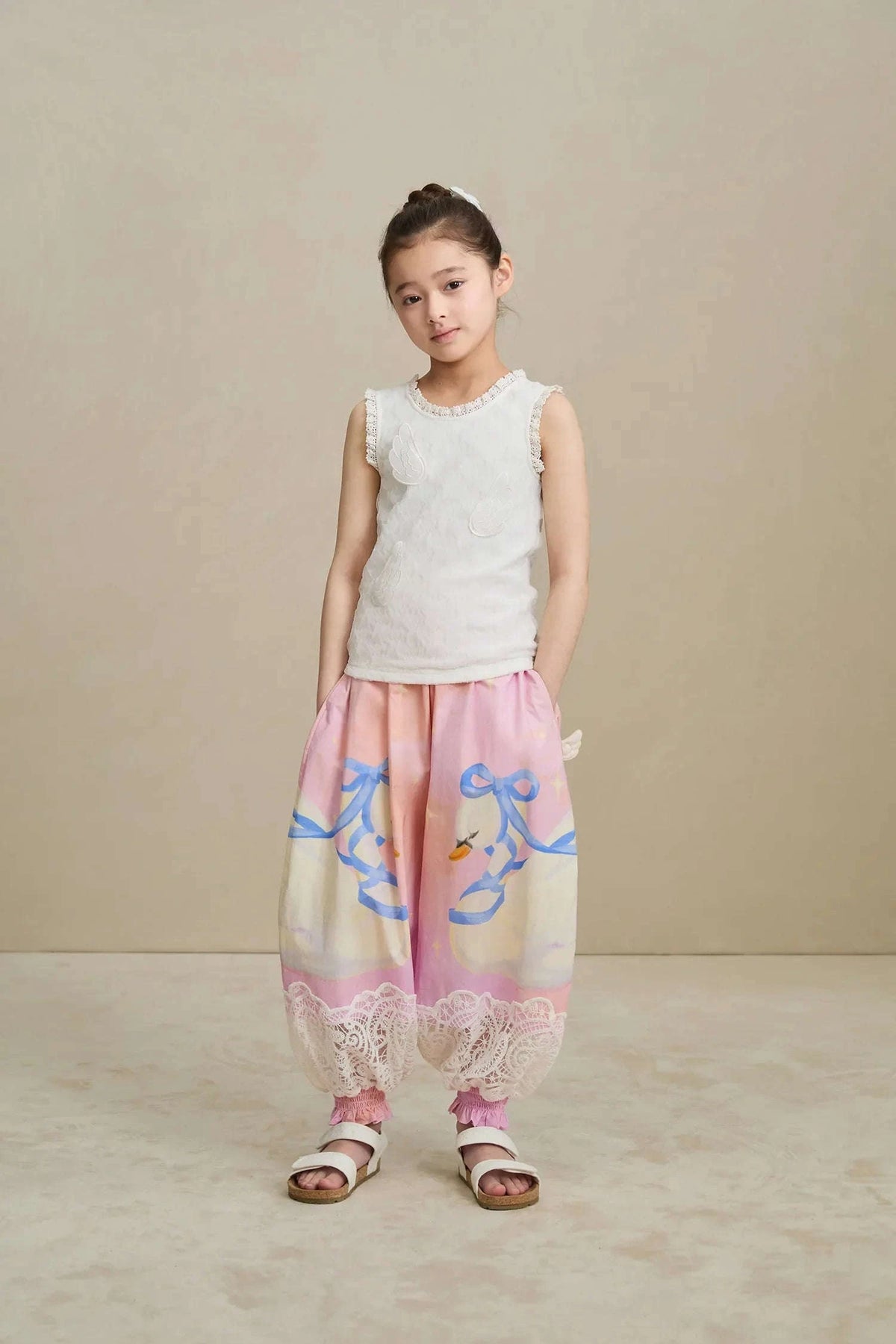 Swan Print Breezy Anti-Mosquito Pants Namma Markt