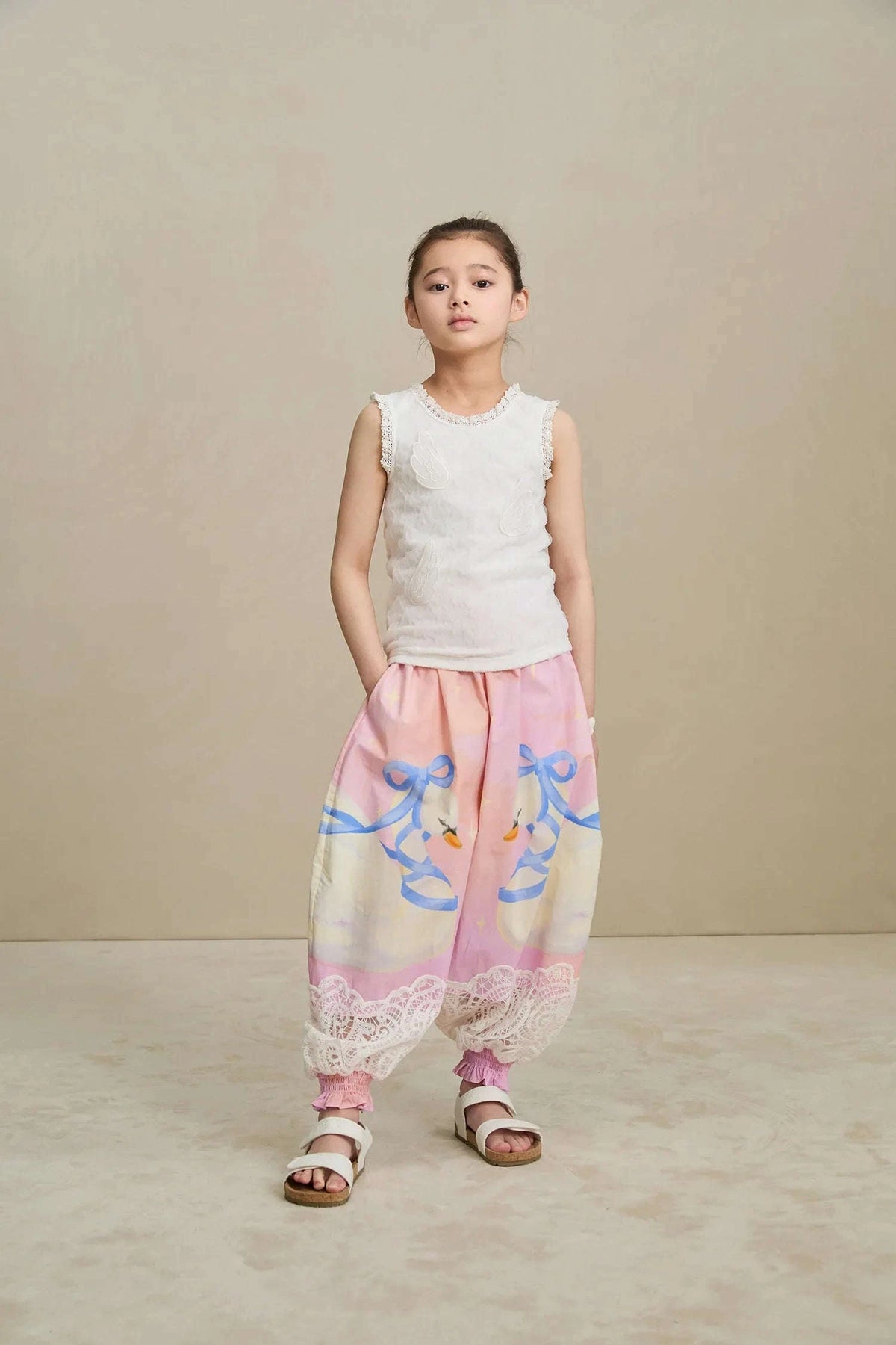 Swan Print Breezy Anti-Mosquito Pants Namma Markt