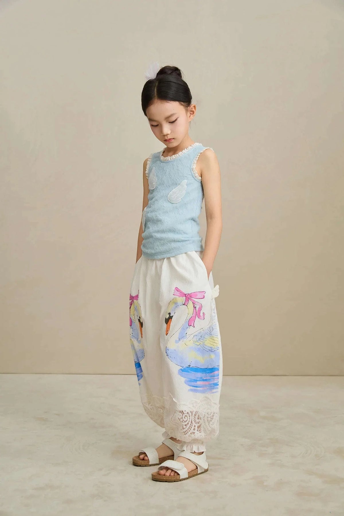Swan Print Breezy Anti-Mosquito Pants Namma Markt