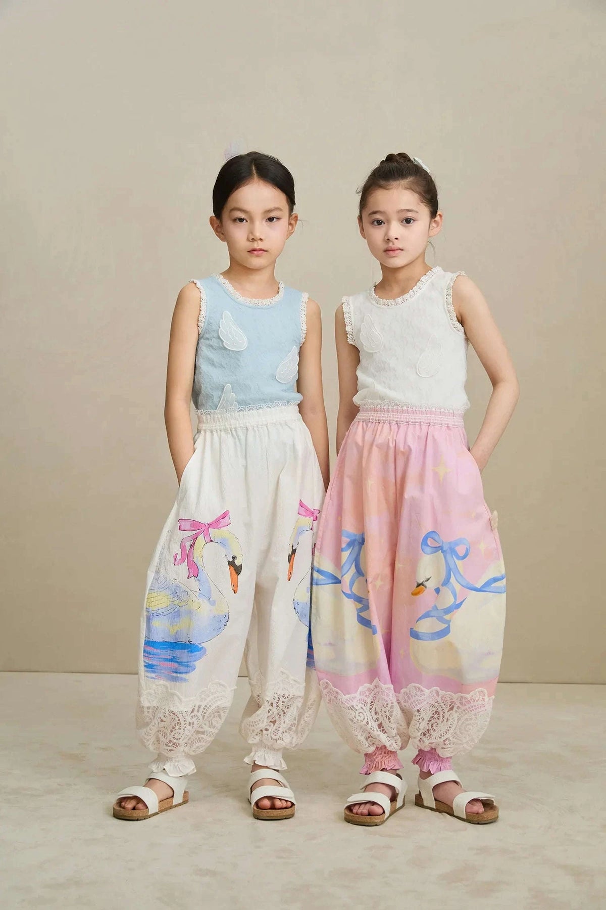 Swan Print Breezy Anti-Mosquito Pants Namma Markt