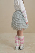 Swan Embroidered Tulle Skirt