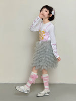 Swan Embroidered Tulle Skirt