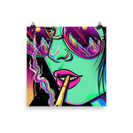 Smoking Girl Poster - Trippy Wall Art