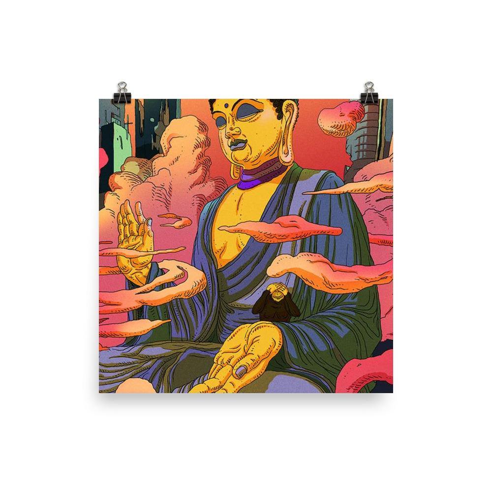 Buddhas Girl Poster – Trippy Wall Art