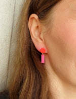 Mini Sticks Statement Ohrringe - terracotta flieder